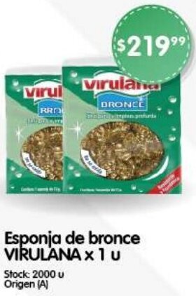 Supermercados Buenos Días VIRULANA Esponja de bronce x 1 u oferta