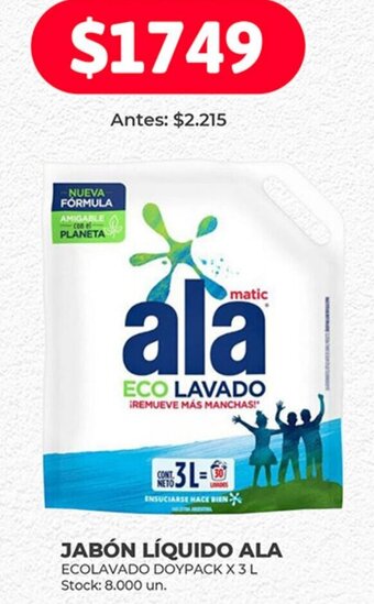 Supermercados Tadicor JABÓN LÍQUIDO ALA 3L oferta