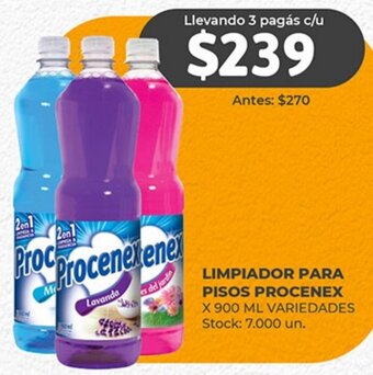 Supermercados Tadicor LIMPIADOR PARA PISOS PROCENEX X 900ML oferta