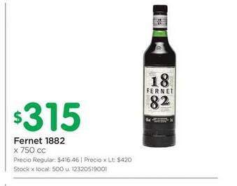 Jumbo 1882 Fernet x 750cc oferta