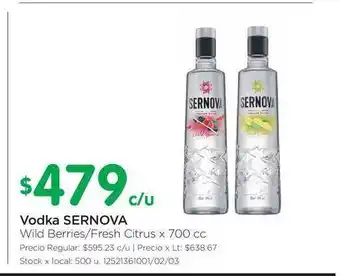 Jumbo Sernova Vodka Wild Berries/Fresh Citrus x 700cc oferta