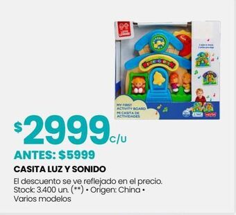 Changomas Casita luz y sonido oferta