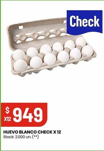 Changomas Huevo blanco check x 12 oferta