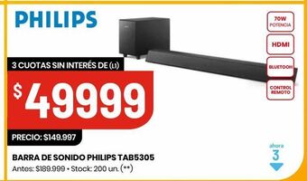 Changomas Barra de sonido philips tab5305 oferta