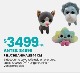 Changomas Peluche animales 14 cm oferta