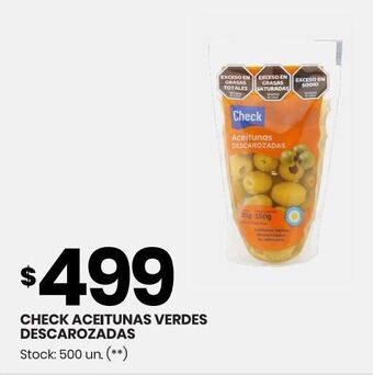 Changomas Check aceitunas verdes descarozadas oferta