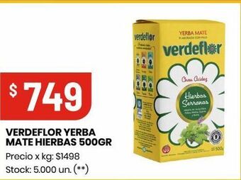 Changomas Verdeflor yerba mate hierbas 500gr oferta