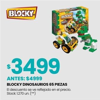 Changomas Blocky dinosaurios 65 piezas oferta