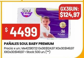 Changomas Pañales soul baby premium oferta