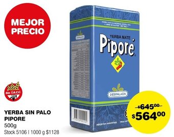 Atomo Conviene YERBA SIN PALO PIPORE 500g oferta