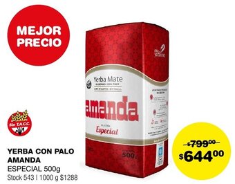 Atomo Conviene YERBA CON PALO AMANDA ESPECIAL 500g oferta