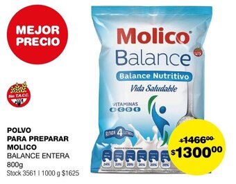Atomo Conviene POLVO PARA PREPARAR MOLICO BALANCE ENTERA 800g oferta