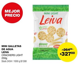 Atomo Conviene MINI GALLETAS DE AGUA LEIVA CRACKERS LIGHT 250g oferta