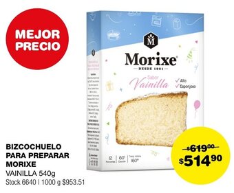 Atomo Conviene BIZCOCHUELO PARA PREPARAR MORIXE VAINILLA 540g oferta