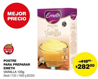 Atomo Conviene POSTRE PARA PREPARAR EMETH VAINILLA 120g oferta