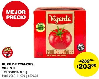 Atomo Conviene PURÉ DE TOMATES VIGENTE TETRABRIK 520g oferta
