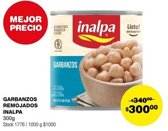 Atomo Conviene GARBANZOS REMOJADOS INALPA 300g oferta