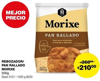 Atomo Conviene REBOZADOR/ PAN RALLADO MORIXE 500g oferta