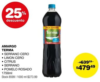 Atomo Conviene AMARGO TERMA 1750ml oferta