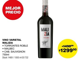 Atomo Conviene VINO VARIETAL MALIZIA 750ml oferta