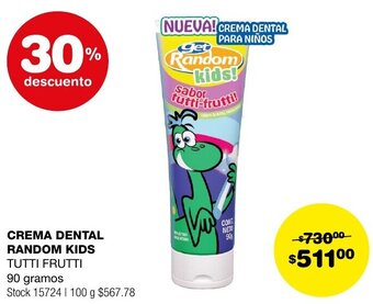 Atomo Conviene CREMA DENTAL RANDOM KIDS TUTTI FRUTTI 90 gramos oferta
