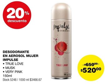 Atomo Conviene DESODORANTE EN AEROSOL MUJER IMPULSE 150ml oferta