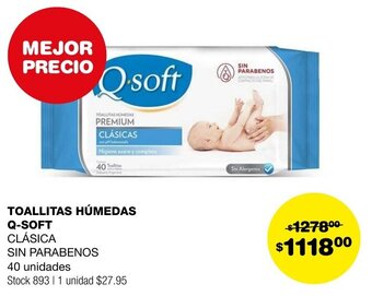 Atomo Conviene TOALLITAS HÚMEDAS Q-SOFT 40 unidades oferta