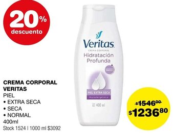 Atomo Conviene CREMA CORPORAL VERITAS 400ml oferta