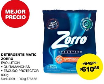 Atomo Conviene DETERGENTE MATIC ZORRO 800g oferta