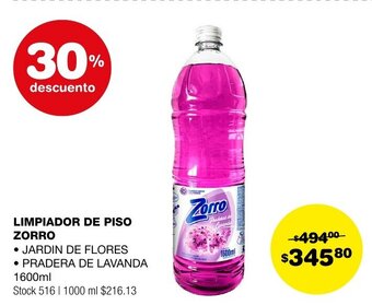 Atomo Conviene LIMPIADOR DE PISO ZORRO 1600ml oferta