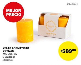 Atomo Conviene VELAS AROMÁTICAS VOTIVAS 2 unidades oferta