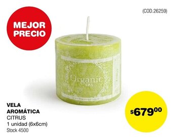 Atomo Conviene VELA AROMÁTICA CITRUS 1 unidad  6x6cm) oferta