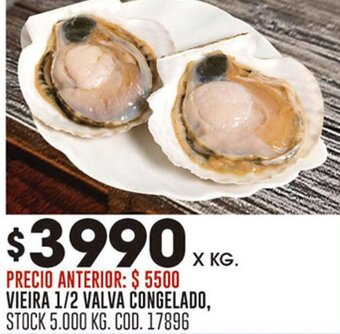 Coto VIEIRA 1/2 VALVA CONGELADO oferta