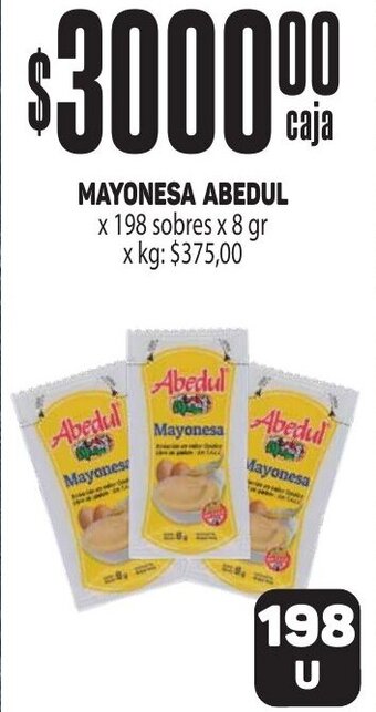 Makro MAYONESA ABEDUL x 198 sobres x 8 gr oferta