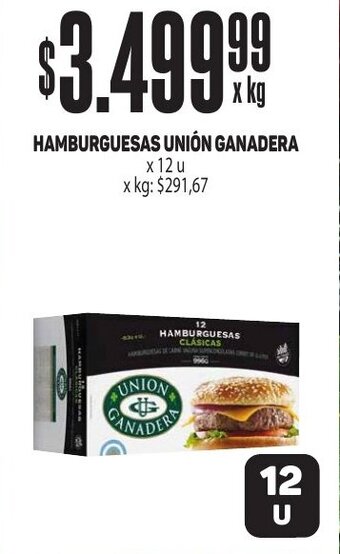 Makro HAMBURGUESAS UNIÓN GANADERA x 12u oferta