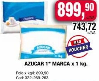 Maxiconsumo AZUCAR 1  MARCA x 1 kg. oferta