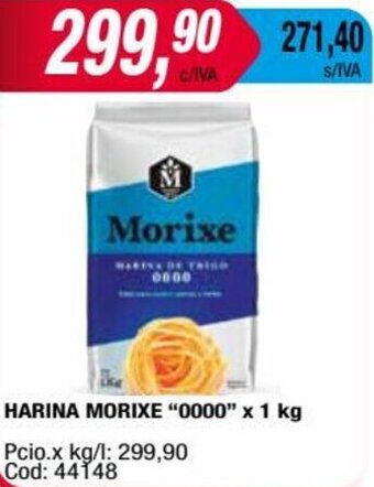Maxiconsumo HARINA MORIXE 0000 x 1 kg oferta