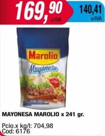 Maxiconsumo MAYONESA MAROLIO x 241 gr oferta