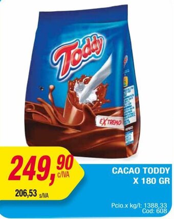 Maxiconsumo CACAO TODDY X 180 GR oferta