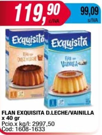 Maxiconsumo FLAN EXQUISITA DE LECHE/VAINILLA x 40 gr oferta