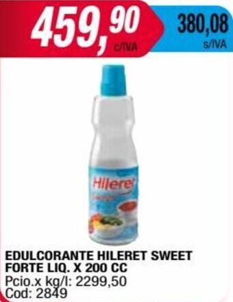 Maxiconsumo EDULCORANTE HILERET SWEET FORTE LIQ X 200 CC oferta