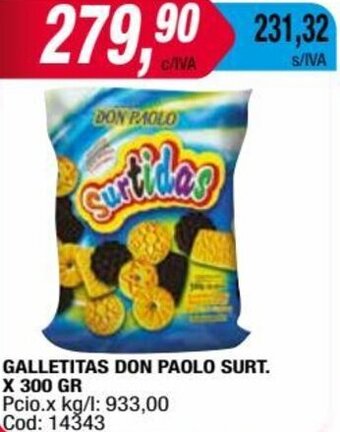 Maxiconsumo GALLETITAS DON PAOLO SURT. X 300 GR oferta