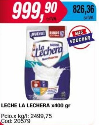 Maxiconsumo LECHE LA LECHERA x 400 gr oferta