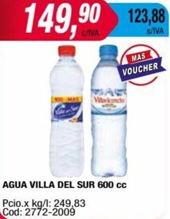 Maxiconsumo AGUA VILLA DEL SUR 600 cc oferta
