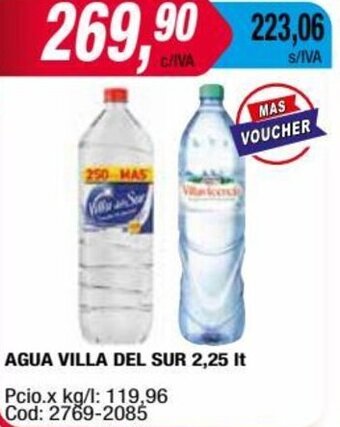 Maxiconsumo AGUA VILLA DEL SUR 2,25 It oferta