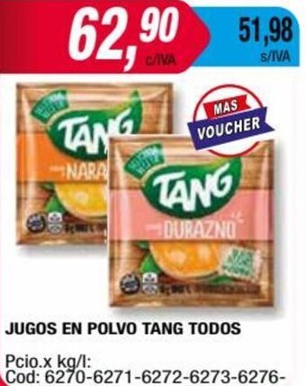 Maxiconsumo JUGOS EN POLVO TANG TODOS oferta