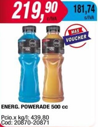 Maxiconsumo ENERG POWERADE 500 cc oferta