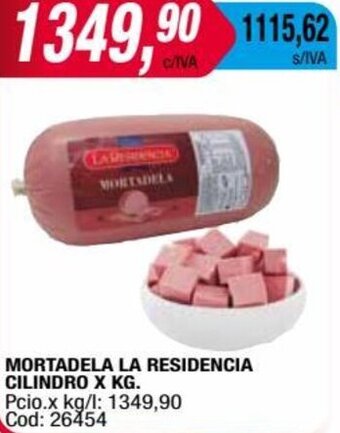 Maxiconsumo MORTADELA LA RESIDENCIA CILINDRO X KG oferta