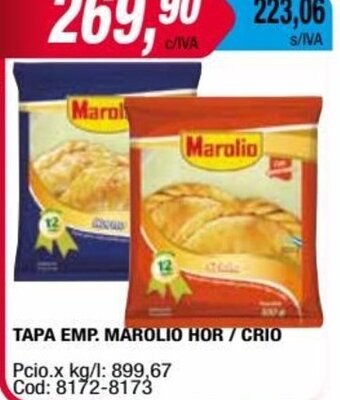 Maxiconsumo TAPA EMP MAROLIO HOR /CRIO oferta