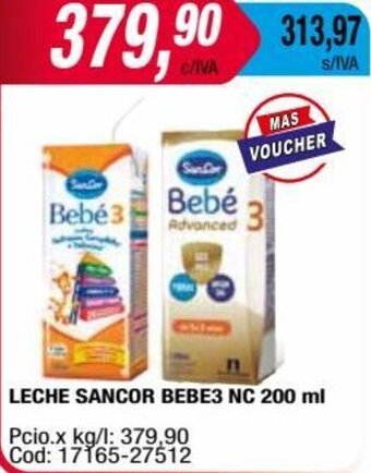 Maxiconsumo LECHE SANCOR BEBE3 NC 200 ml oferta